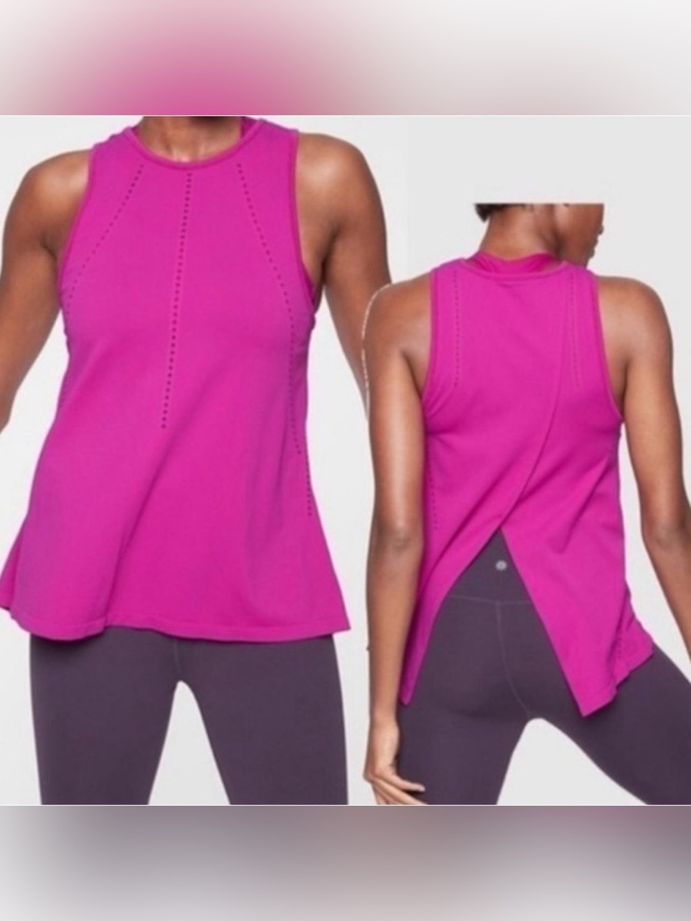 Athleta Foothill Seamless Tank Top in Magenta